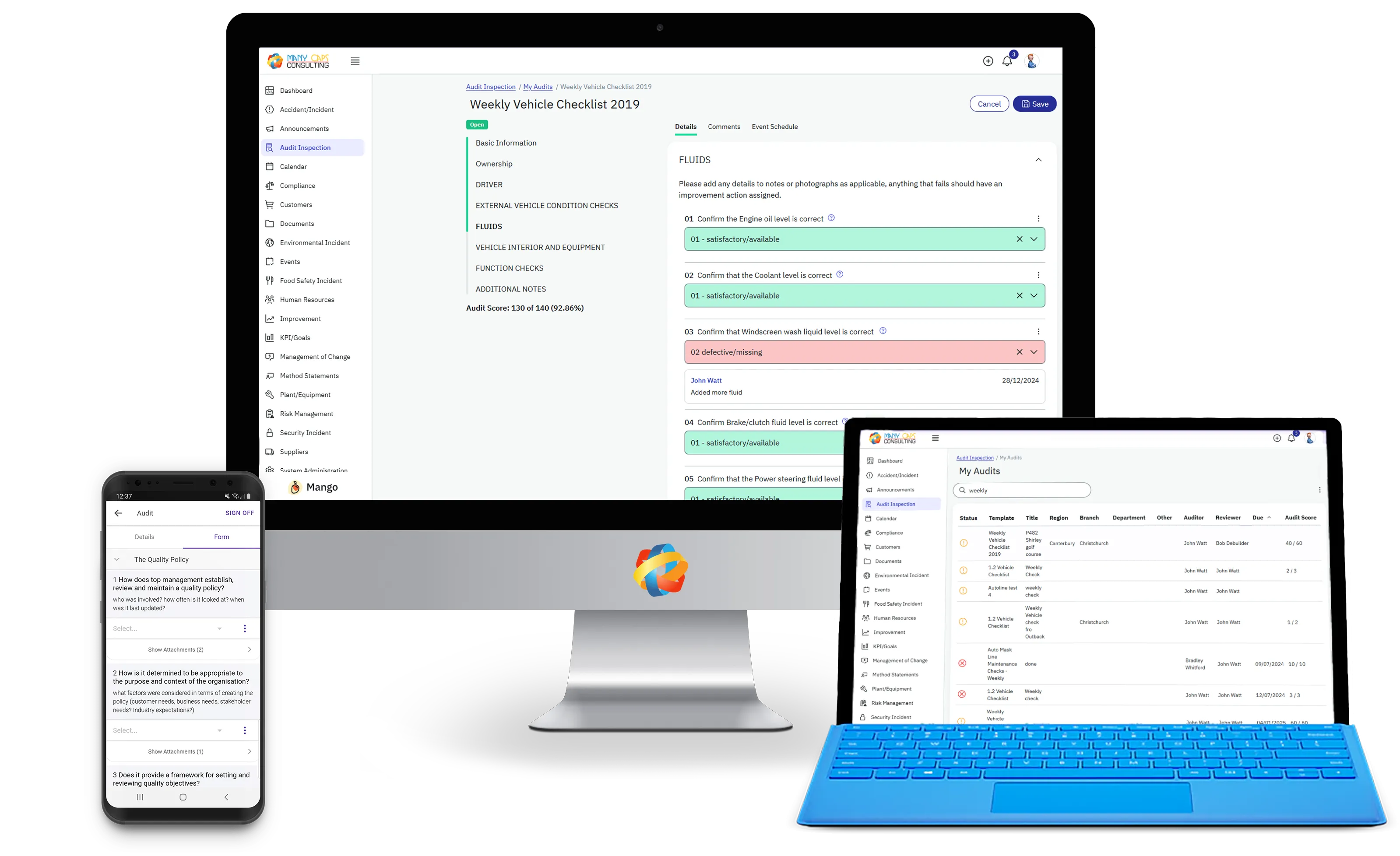 Mango Audits and Inspection Software Mango Audits